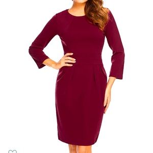 Women's Work Dress 3/4 Sleeve Bodycon Pencil Dress